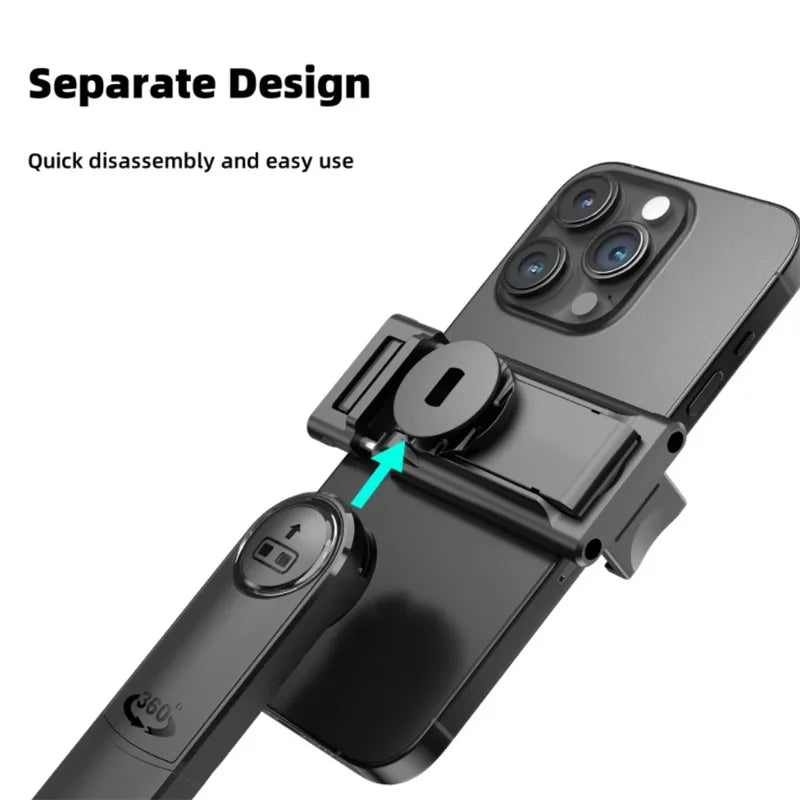 AI Face-Tracking Phone Stabilizer and Tripod, 360° Auto Rotation, 1.63 m