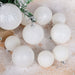 6-Piece Glitter White Christmas Ball Ornaments, 6 cm (2.36 in)