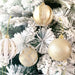 24-Piece Champagne Gold & White Christmas Ornament Set, 6cm (2.36 in)