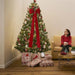Large Red Christmas Tree Topper Bow with 4 ft Streamers