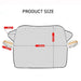 Magnetic Windshield Snow and Frost Cover with Mirror Covers, 145 x 106 cm