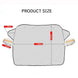 Magnetic Windshield Snow and Frost Cover with Mirror Covers, 145 x 106 cm