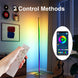 RGB Corner Floor Lamp with App, Remote and Music Sync, 59 in