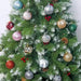 Green and Gold Christmas Ball Ornaments, Boxed Set of 12 Assorted 2.36 in Shatterproof Tree Balls