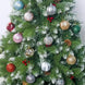 Green and Gold Christmas Ball Ornaments, Boxed Set of 12 Assorted 2.36 in Shatterproof Tree Balls
