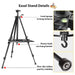 Portable Aluminum Painting Easel with Tripod Stand and Carry Bag, 50 to 126 cm