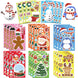 Christmas Make-a-Face Puzzle Stickers, 16 Sheets, Kids DIY Craft