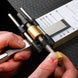 Honing Guide Sharpening Jig for Chisel and Plane Blades, Aluminum with Brass Roller