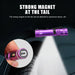 Keychain Travel Flashlight, USB Rechargeable, with Clip, Magnet and 9 Light Modes