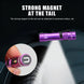 Keychain Travel Flashlight, USB Rechargeable, with Clip, Magnet and 9 Light Modes