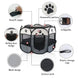 Foldable Octagonal Pet Playpen with Mesh Panels for Dogs and Cats, 73 cm