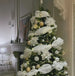 White and Gold Deco Mesh Ribbon for Christmas Tree and Wreaths, 10 in x 10 Yard Roll