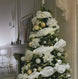 White and Gold Deco Mesh Ribbon for Christmas Tree and Wreaths, 10 in x 10 Yard Roll