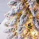Mini Tabletop Christmas Tree with Lights, 18 in Snow Flocked with Wood Base