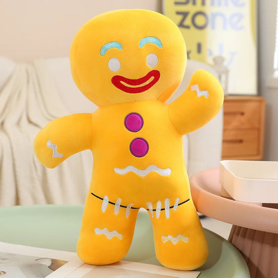 Gingerbread Man Christmas Plush Pillow, 30 cm
