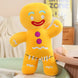 Gingerbread Man Christmas Plush Pillow, 30 cm