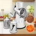 Rotary Cheese Grater with 3 Stainless Steel Drums and Suction Base