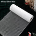 White and Silver Deco Mesh Ribbon for Christmas Tree and Wreaths, 10 in x 10 Yard Roll