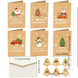 Christmas Greeting Cards with Envelopes & Stickers, 24-Pack