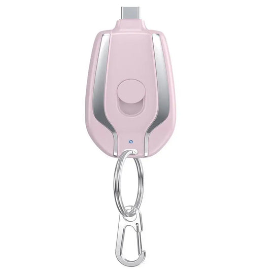 Keychain Emergency Power Bank for Travel, 1500mAh USB-C