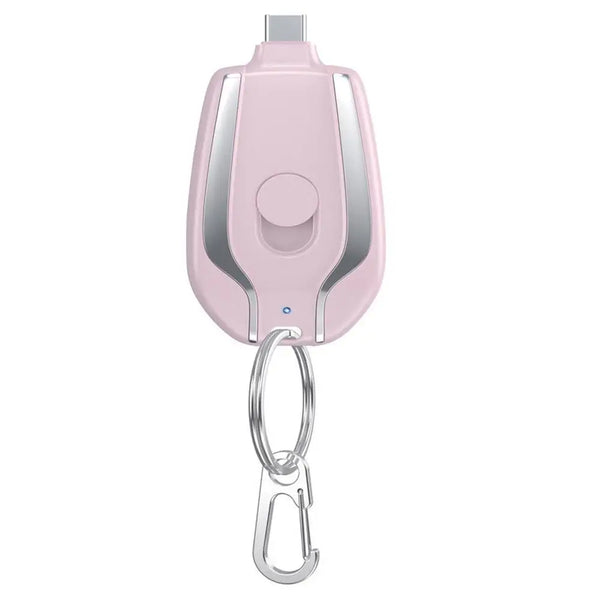 Keychain Emergency Power Bank for Travel, 1500mAh USB-C