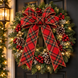 Red & Green Plaid Wired Christmas Ribbon with Gold Edge, 2.5in x 2 Yards