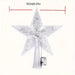 Lighted Star Christmas Tree Topper, 5.9 in Clear Star with Multicolor LEDs, Battery Operated