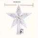 Lighted Star Christmas Tree Topper, 5.9 in Clear Star with Multicolor LEDs, Battery Operated