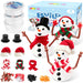 Christmas Build-Your-Own Snowman Craft Kit, 3-Pack DIY Clay Snowman Activity