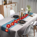 Lighted Poinsettia Christmas Garland, 9.8 ft String Lights with 20 Warm White LEDs, Battery Operated