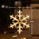 Christmas Snowflake Window Light, Battery LED Hanging Decoration with Suction Cup