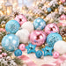 Light Blue, Pink and White Christmas Ornament Set, 44 Shatterproof Balls and Stars for a Winter Wonderland Tree