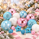 Light Blue, Pink and White Christmas Ornament Set, 44 Shatterproof Balls and Stars for a Winter Wonderland Tree