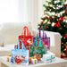 Reusable Christmas Gift Bags with Handles, 10 Pack, 9 x 8.6 in Non-Woven Tote Bags in 5 Designs