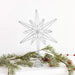 Lighted Christmas Tree Topper Star, Battery Operated LED, Silver Glitter Wire