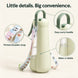 Portable Dog Drinking Bottle for Walks and Travel, with Fold-Out Tray, Food Cup and Mist Sprayer
