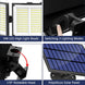 Solar Motion Sensor Flood Light for Garden and Yard, 348 LED 3-Head with Remote
