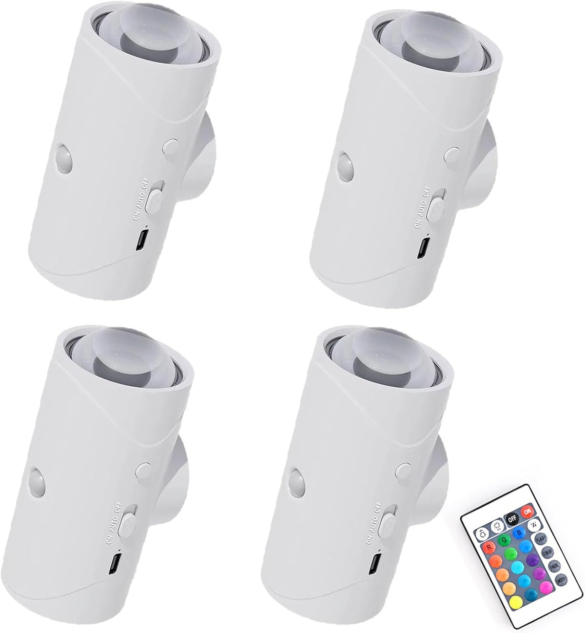 Motion Sensor Nursery Night Light for Parents, Rechargeable Magnetic Wall Light, 2-Pack