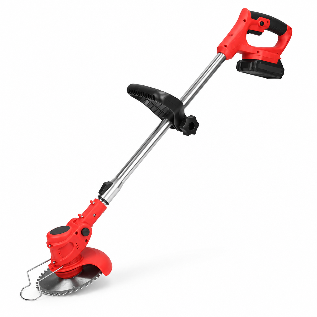 Cordless Grass Trimmer & Brush Cutter Kit with 2 Batteries and 3 Blade Types